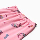 Пижама детская для девочки, цвет розовый, рост 98 см - Фото 6