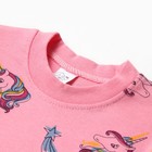 Пижама детская для девочки, цвет розовый, рост 110 см - Фото 2