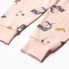 Пижама детская для девочки, цвет бежевый, рост 116 см - Фото 7