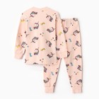 Пижама детская для девочки, цвет бежевый, рост 122 см - Фото 8