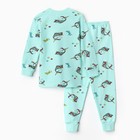 Пижама детская для девочки, цвет изумрудный, рост 104 см - Фото 6