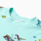 Пижама детская для девочки, цвет изумрудный, рост 110 см - Фото 2