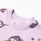 Пижама детская для девочки, цвет сиреневый, рост 110 см - Фото 2