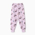 Пижама детская для девочки, цвет сиреневый, рост 116 см - Фото 5