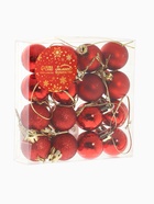 Ёлочные игрушки «Праздничный переполох», шары новогодние, d=3 см, набор 16 шт., красный - Фото 6