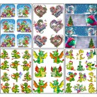 Набор декупажных карт 6 шт «Новогодние драконы»  А4, 45 г/м2 - фото 319947077