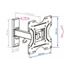 Кронштейн Kromax OPTIMA-213, для ТВ,наклонно-поворотный, 20-43", до 30 кг, 51-109 мм, черный - фото 51435718 Кронштейн Kromax OPTIMA-213, для ТВ,наклонно-поворотный, 20-43", до 30 кг, 51-109 мм, черный - фото 51435718