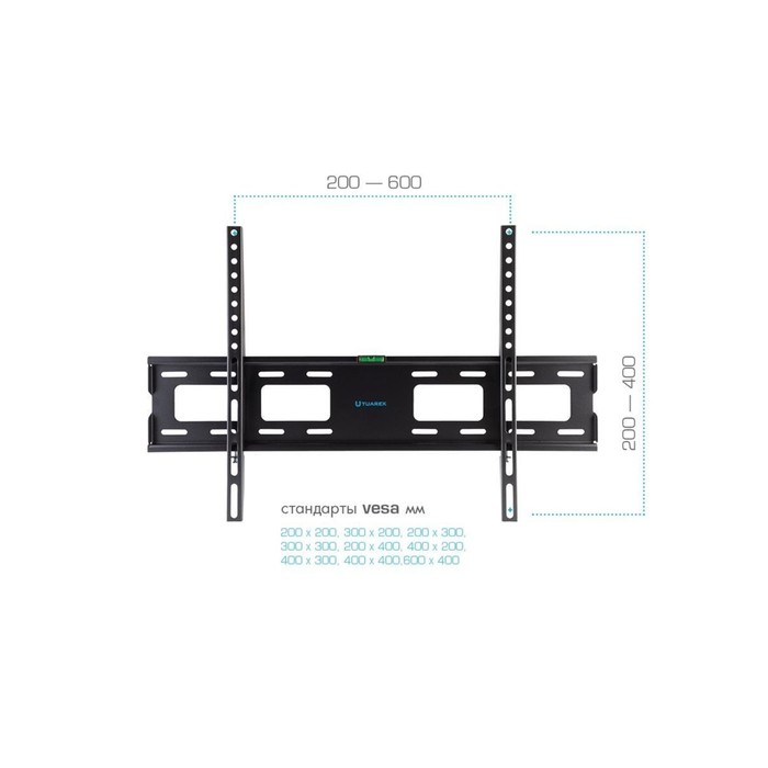 Кронштейн Tuarex OLIMP-201, для ТВ, фиксированный, 32-90", до 45 кг, 20 мм от стены, черный - фото 51435896