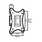 Кронштейн Tuarex ALTA-101, для ТВ, наклонный, 10-27", до 15 кг, 30 мм, черный - фото 51435909