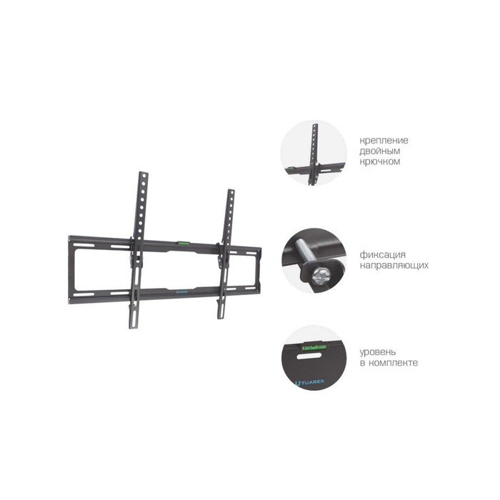 Кронштейн Tuarex OLIMP-112, для ТВ, наклонный, 32-90", до 40 кг, 25 мм, черный - фото 51435927