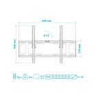 Кронштейн Tuarex OLIMP-112, для ТВ, наклонный, 32-90", до 40 кг, 25 мм, черный 9904119 - фото 13648421