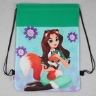 Мешок для обуви «Девочка с лисёнком» (нетканый материал) 41×30 см - Фото 4