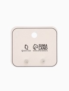 Серьги со стразами «Пусеты» сияние, круг, d=0.4, белые в серебре  (артикул 9681656)  большой выбор товаров оптом и в розницу по низким ценам с доставкой