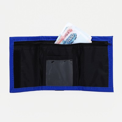 Кошелёк на липучке, цвет голубой