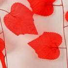 Декор «Гирлянда из листьев» длина: 2,4 м, ширина: 26 см, цвет красный - фото 7353743