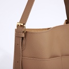 Сумка - мешок женская на магните, 26×10×30 см, бежевая - Фото 6