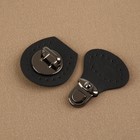 Застёжка для сумки, пришивная, 6×4 см, цвет чёрный, чёрный никель - Фото 3