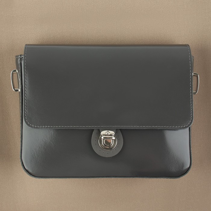Застёжка для сумки, пришивная, 6 × 4 см, цвет серый/серебряный