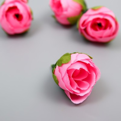 Бутон на ножке для декорирования "Роза пионовидный бутон" розовая 2,5х3 см
