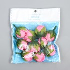 Бутон на ножке для декорирования "Роза пионовидный бутон" розовая 2,5х3 см - Фото 4