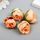 Бутон на ножке для декорирования "Роза пионовидный бутон" персиковая 2,5х3 см - Фото 3