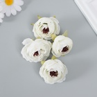 Бутон на ножке для декорирования "Пион Шарм" белоснежный 3,5х3,5 см 9765754