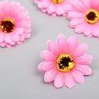 Бутон на ножке для декорирования "Хризантема-ромашка розовая" d=5 см - фото 319948184
