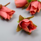 Бутон на ножке для декорирования "Роза Мондиаль" пыльно-розовая 1,7х3 см - фото 10895521