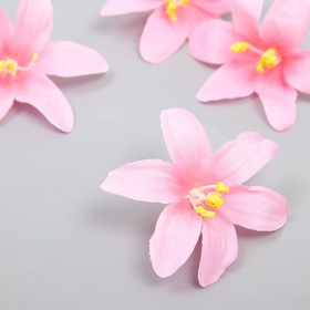 Бутон на ножке для декорирования "Лилия садовая" розовая 6,5х6,5 см
