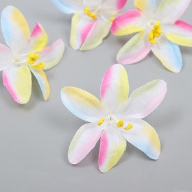 Бутон на ножке для декорирования "Лилия садовая" разноцветная 6,5х6,5 см