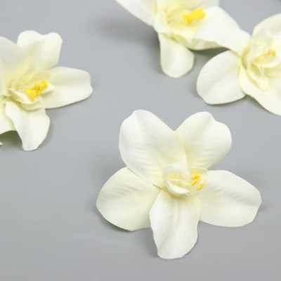 Бутон на ножке для декорирования "Орхидея белая" 7,5х8 см