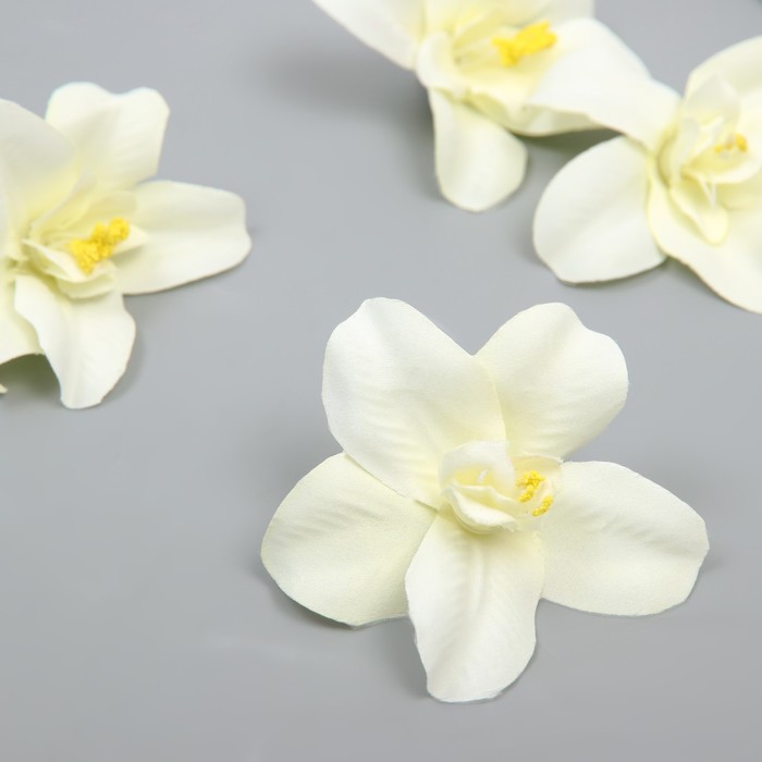 Бутон на ножке для декорирования "Орхидея белая" 7,5х8 см - Фото 1