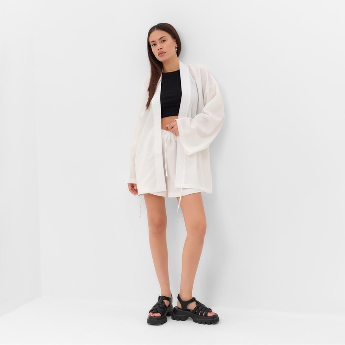 Костюм женский (кимоно и шорты) MIST Summer time, белый, р.42 66042