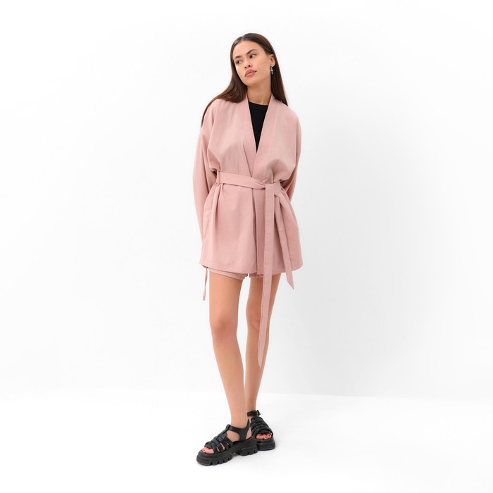 Костюм женский (кимоно и шорты) MIST Summer time, пудра, р.44 66047