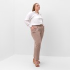 Брюки женские MIST plus-size, размер 58, цвет серо-бежевый - Фото 2