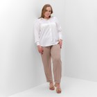 Брюки женские MIST plus-size, размер 58, цвет серо-бежевый - Фото 4