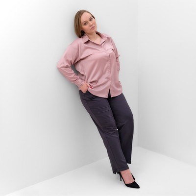 Брюки женские MIST plus-size, размер 56, серые