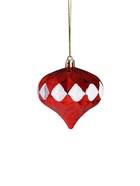 Ёлочные игрушки «Льдинки», новогодние, набор 19 шт., красно-золотой - фото 8082822