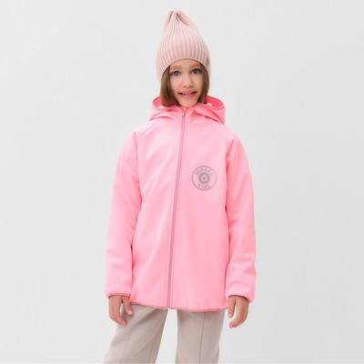 Бомбер (джемпер) с капюшоном для девочки MINAKU, цвет розовый, рост 122 см