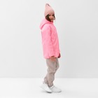 Бомбер (джемпер) с капюшоном для девочки MINAKU, цвет розовый, рост 122 см - Фото 3