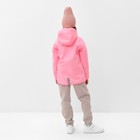 Бомбер (джемпер) с капюшоном для девочки MINAKU, цвет розовый, рост 122 см - Фото 4