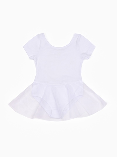 Боди с юбкой, рост 104 см, цвет белый