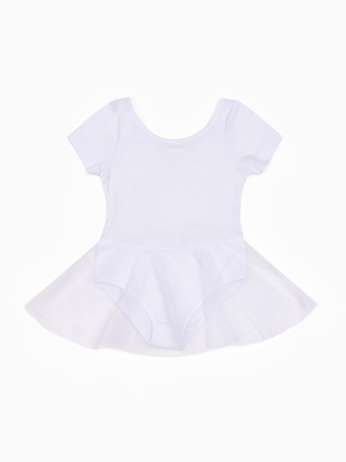 Боди с юбкой, рост 104 см, цвет белый - Фото 1