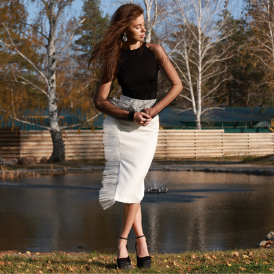Боди женское MINAKU: PartyDress, чёрное, размер 46
