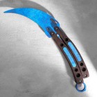 Сувенир деревянный "Нож-бабочка. Керамбит", синий - фото 51816761