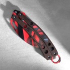 Сувенир деревянный "Нож-бабочка. Керамбит", черный с красными линиями - Фото 3