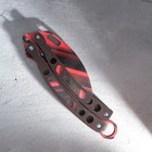 Сувенир деревянный "Нож-бабочка. Керамбит", черный с красными линиями - фото 8626944