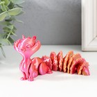 Сувенир-антистресс "Белка Бэлла" 15,5х4х6,5 см, розовый хамелеон - фото 4752049
