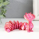 Сувенир-антистресс "Белка Бэлла" 15,5х4х6,5 см, розовый хамелеон - фото 9206902