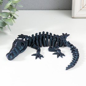Сувенир-антистресс "Крокодил Эль Амиго" 26х11х3 см, хамелеон синий